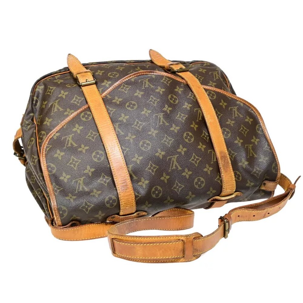 LOUIS VUITTON Logo Saumur 43 Shoulder Bag Monogram Leather Brown M42252 87YE479 - Picture 5 of 14